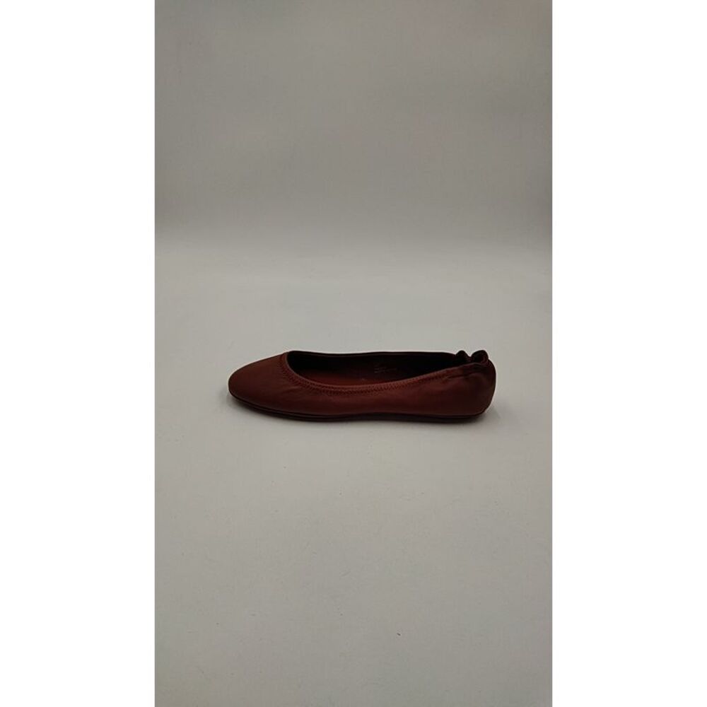 Quince Women Italian Leather On-The-Go Ballet Flat Brown Shoes 8